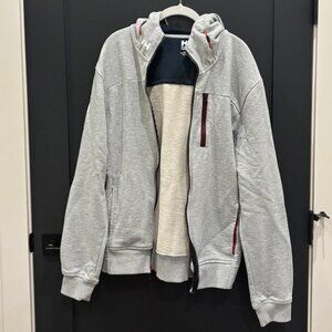 Helly Hansen Men's Jacket Hooded Kangaroo Pockets Grey Size L
